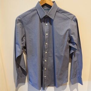 Seize sur Vingt Gingham Ballota Button Up Shirt size 16.5 (x 35)